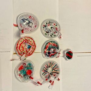 Homemade Christmas ornaments (made by a kid)